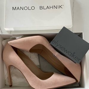 MANOLO BLAHNIK
BB 90 suede pumps / Cream nude blush
9.5 / 39.5
